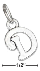Silver Charms & Pendants Sterling Silver Charm: Scrolled Letter "d" Charm JadeMoghul