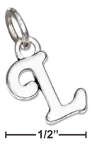 Silver Charms & Pendants Sterling Silver Charm: Scrolled Letter "l" Charm JadeMoghul
