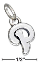 Silver Charms & Pendants Sterling Silver Charm: Scrolled Letter "p" Charm JadeMoghul