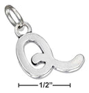 Silver Charms & Pendants Sterling Silver Charm: Scrolled Letter "q" Charm JadeMoghul