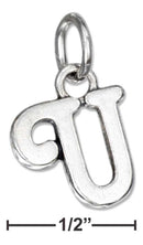Silver Charms & Pendants Sterling Silver Charm: Scrolled Letter "u" Charm JadeMoghul