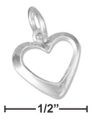 Silver Charms & Pendants Sterling Silver Charm: Small Open Heart Charm JadeMoghul