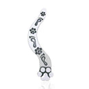 Silver Charms & Pendants Sterling Silver Charm: The Path Journey Dog Paw Prints Slider Pendant With Footprints JadeMoghul Inc.