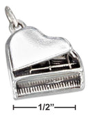 Silver Charms & Pendants Sterling Silver Charm: Three Dimensional Grand Piano Charm JadeMoghul