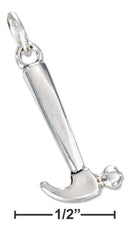 Silver Charms & Pendants Sterling Silver Charm: Three Dimensional Hammer Charm JadeMoghul