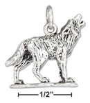 Silver Charms & Pendants Sterling Silver Charm: Three Dimensional Howling Wolf Charm JadeMoghul