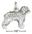 Silver Charms & Pendants Sterling Silver Charm: Three Dimensional Old English Sheepdog Dog Charm JadeMoghul