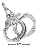 Silver Charms & Pendants Sterling Silver Charm: Three Dimensional Pair Of Handcuffs Charm JadeMoghul