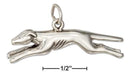 Silver Charms & Pendants Sterling Silver Charm: Three Dimensional Running Greyhound Dog Charm JadeMoghul Inc.