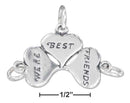 Silver Charms & Pendants Sterling Silver Charm: Triple Break Apart Hearts "We'Re Best Friends" Charm JadeMoghul Inc.