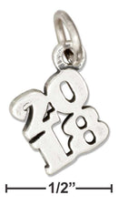 Silver Charms & Pendants Sterling Silver Charm: Year "2018" Charm JadeMoghul Inc.