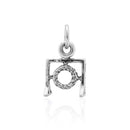 Silver Charms & Pendants Sterling Silver Dog Agility Tire Hoop Jump Charm JadeMoghul Inc.
