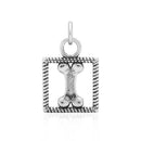 Silver Charms & Pendants Sterling Silver Dog Box Bone Charm JadeMoghul Inc.
