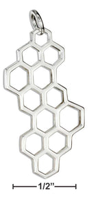 Silver Charms & Pendants Sterling Silver Honeycomb Charm JadeMoghul Inc.