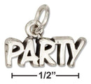 Silver Charms & Pendants Sterling Silver Message "party" Charm JadeMoghul