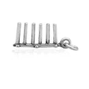 Silver Charms & Pendants Sterling Silver Set Agility Weave Poles Dog Charm JadeMoghul Inc.