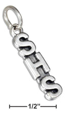 Silver Charms & Pendants STERLING SILVER "SHS" HIGH SCHOOL INITIAL CHARM JadeMoghul
