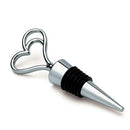 Silver Double Heart Wine Bottle Stopper Gift Boxed (Pack of 1)-Popular Wedding Favors-JadeMoghul Inc.