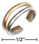 Silver Ear Cuffs Sterling Silver And 12 Karat Gold Filled Bands Ear Cuff JadeMoghul Inc.