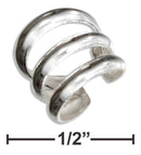 Silver Ear Cuffs Sterling Silver Triple Band Ear Cuff JadeMoghul Inc.