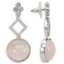 Christmas Earrings 1W121 Rhodium Brass Earrings with Precious Stone