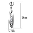 Silver Earrings Christmas Earrings 3W1046 Rhodium Brass Earrings with AAA Grade CZ Alamode Fashion Jewelry Outlet
