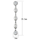 Silver Earrings Christmas Earrings 3W1049 Rhodium Brass Earrings with AAA Grade CZ Alamode Fashion Jewelry Outlet