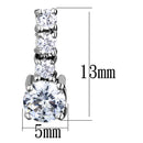 Silver Earrings Christmas Earrings 3W1052 Rhodium Brass Earrings with AAA Grade CZ Alamode Fashion Jewelry Outlet