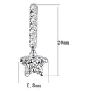 Silver Earrings Christmas Earrings 3W1056 Rhodium Brass Earrings with AAA Grade CZ Alamode Fashion Jewelry Outlet