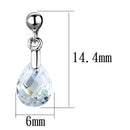 Silver Earrings Christmas Earrings 3W1057 Rhodium Brass Earrings with AAA Grade CZ Alamode Fashion Jewelry Outlet