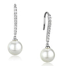 Silver Earrings Christmas Earrings 3W1059 Rhodium Brass Earrings with Synthetic Alamode Fashion Jewelry Outlet