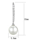 Silver Earrings Christmas Earrings 3W1059 Rhodium Brass Earrings with Synthetic Alamode Fashion Jewelry Outlet