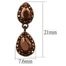 Silver Earrings Christmas Earrings 3W1117 Coffee light Brass Earrings with AAA Grade CZ Alamode Fashion Jewelry Outlet