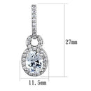Christmas Earrings 3W1276 Rhodium Brass Earrings with AAA Grade CZ