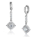 Christmas Earrings 3W1280 Rhodium Brass Earrings with AAA Grade CZ