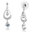 Christmas Earrings 3W1286 Rhodium Brass Earrings with AAA Grade CZ