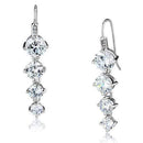Christmas Earrings 3W1287 Rhodium Brass Earrings with AAA Grade CZ