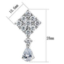 Christmas Earrings 3W1288 Rhodium Brass Earrings with AAA Grade CZ