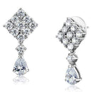 Christmas Earrings 3W1288 Rhodium Brass Earrings with AAA Grade CZ
