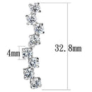 Christmas Earrings 3W1289 Rhodium Brass Earrings with AAA Grade CZ