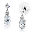 Christmas Earrings 3W1290 Rhodium Brass Earrings with AAA Grade CZ