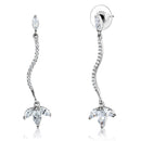 Christmas Earrings 3W1291 Rhodium Brass Earrings with AAA Grade CZ