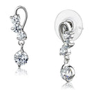 Christmas Earrings 3W1293 Rhodium Brass Earrings with AAA Grade CZ