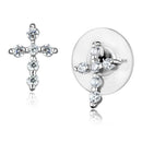 Christmas Earrings 3W1294 Rhodium Brass Earrings with AAA Grade CZ
