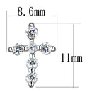 Christmas Earrings 3W1294 Rhodium Brass Earrings with AAA Grade CZ