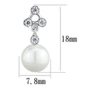 Christmas Earrings 3W1295 Rhodium Brass Earrings with Synthetic