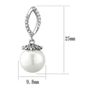 Christmas Earrings 3W1301 Rhodium Brass Earrings with Synthetic
