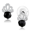 Christmas Earrings 3W1303 Rhodium Brass Earrings with AAA Grade CZ