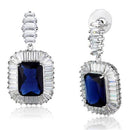Christmas Earrings 3W1321 Rhodium Brass Earrings with Synthetic