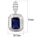 Christmas Earrings 3W1321 Rhodium Brass Earrings with Synthetic